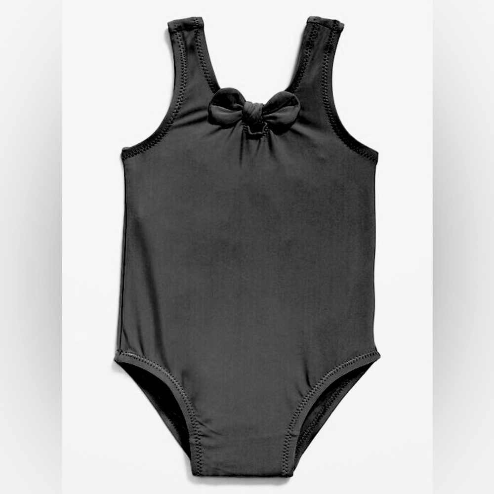 Old Navy One Piece Swim Suit Size 12m 12 Month Neutral Black Swimsuit